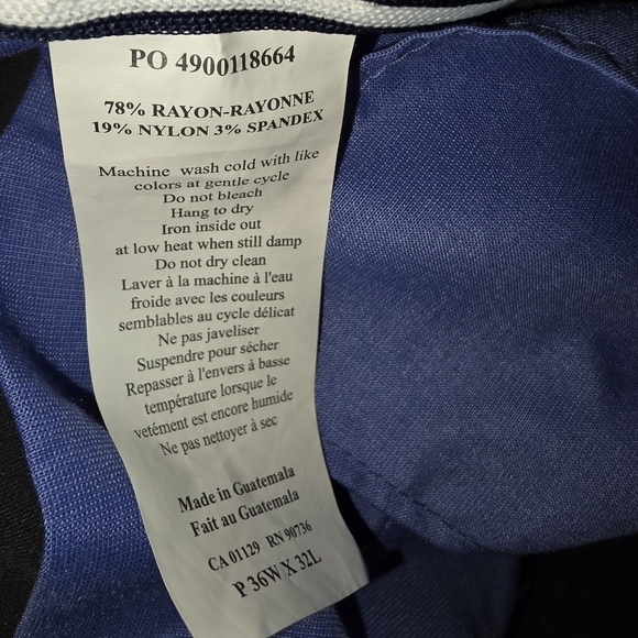 Ralph Ralph Lauren Black Stretch Dress Pants – 36x32 – Comfort Fit - Picture 6 of 13